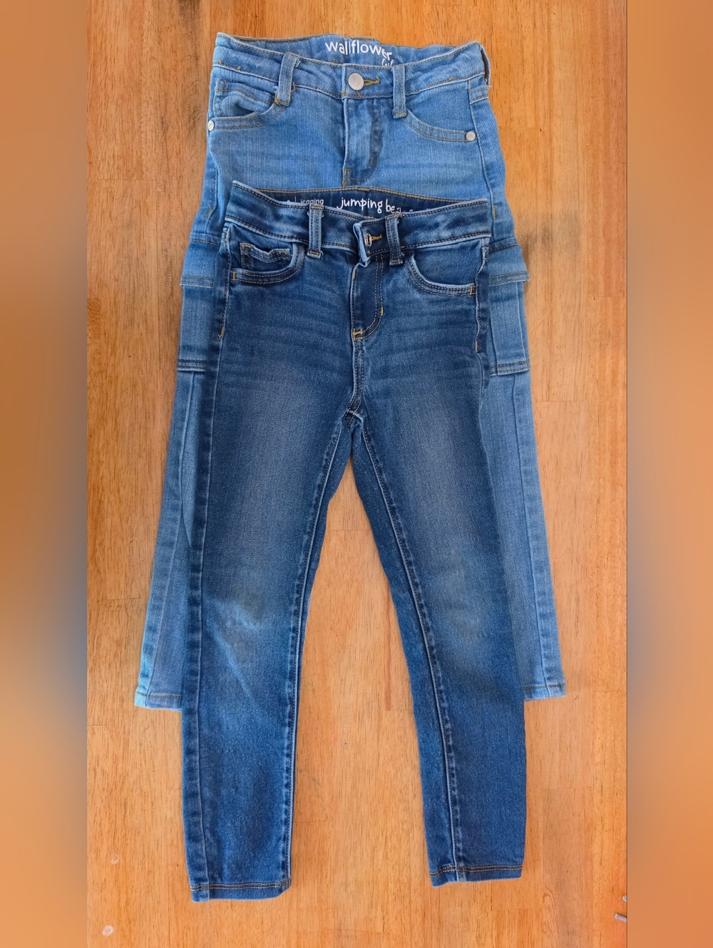 Two Pairs of Girl Blue Denim Jeans - Size 6